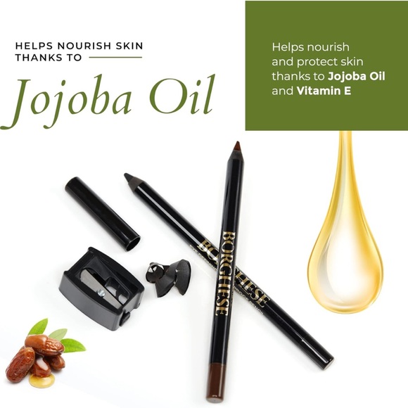 New! Borghese WATERPROOF Eyeliner Pencil + SHARPENER in BLACK - Picture 5 of 7